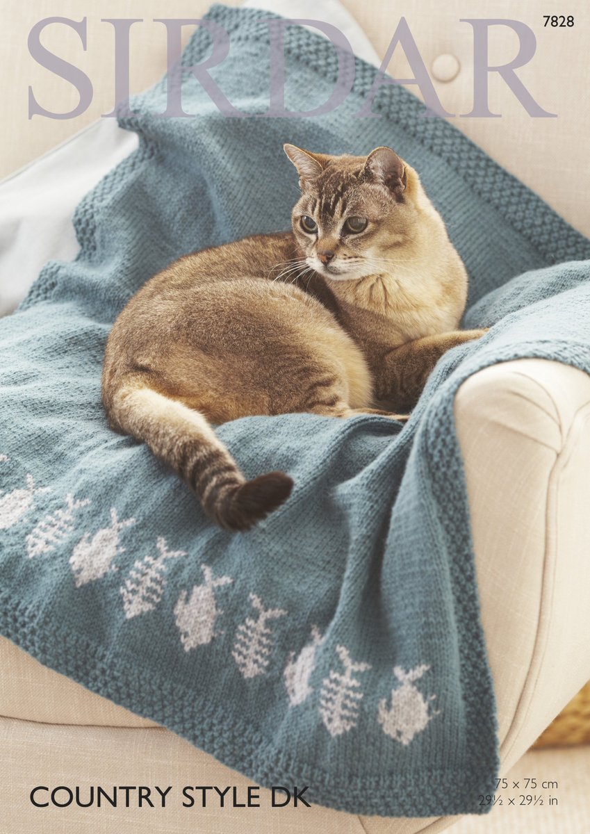 knitsirdar's tweet photo. Spoil your feline friend this international cat day with this gorgeous blanket that is just purr-fect for cats!  #InternationalCatDay https://t.co/SdZhlUngVy