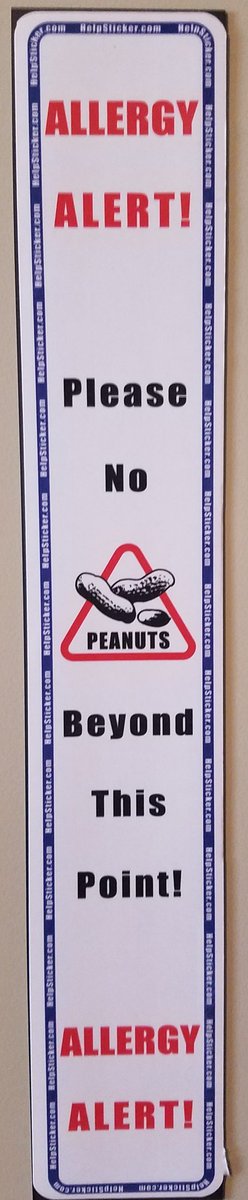 HelpSticker's tweet image. Mitigating risk in classrooms with #HelpSticker Allergy Alert door frame magnets @MennettLeeLLC