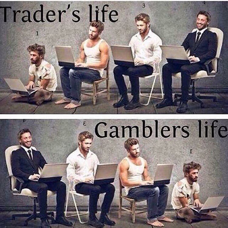 “@Michaelalonsoc2: Live the life of a trader not a gambler, if you fail to plan you plan to fail. ”