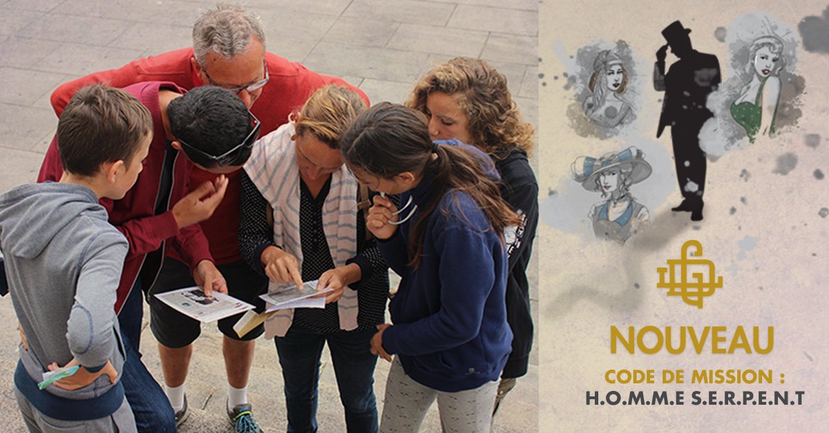 📢 Agents, notre NOUVEAU jeu d'enquête en ville est lancé ! Code de mission : HOMME SERPENT🐍 !  goo.gl/6d1G4d  #Nantes #escapegame