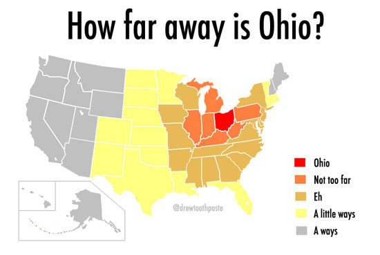 How far away is Ohio? (I made this in 2008 but it's still true.)