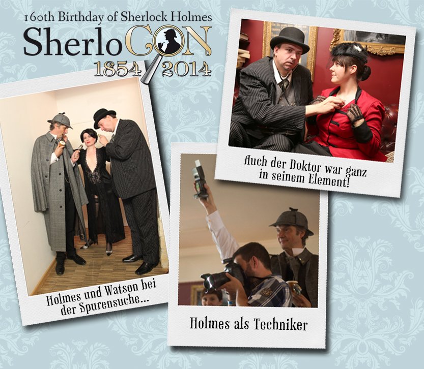 SherloCON's tweet photo. Heute vor genau 3 Jahren öffnete die SherloCON 2014 ihre Tore. Auch 2018 werden Holmes &amp; Watson wieder vollen Körpereinsatz für euch zeigen! https://t.co/Qyyt3gzlNH