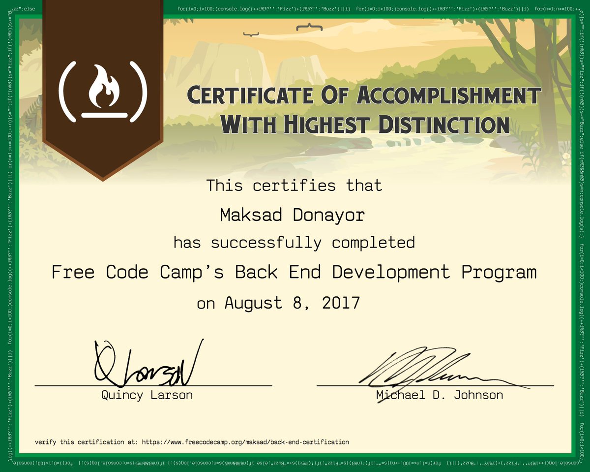 donayorov's tweet photo. D114 #100DaysOfCode
BINGO!
I've finished both frontend and backend challenges in 114days. Total of 172 hours. AVG 1.5h per day
@freeCodeCamp https://t.co/XRdAjGU3hh