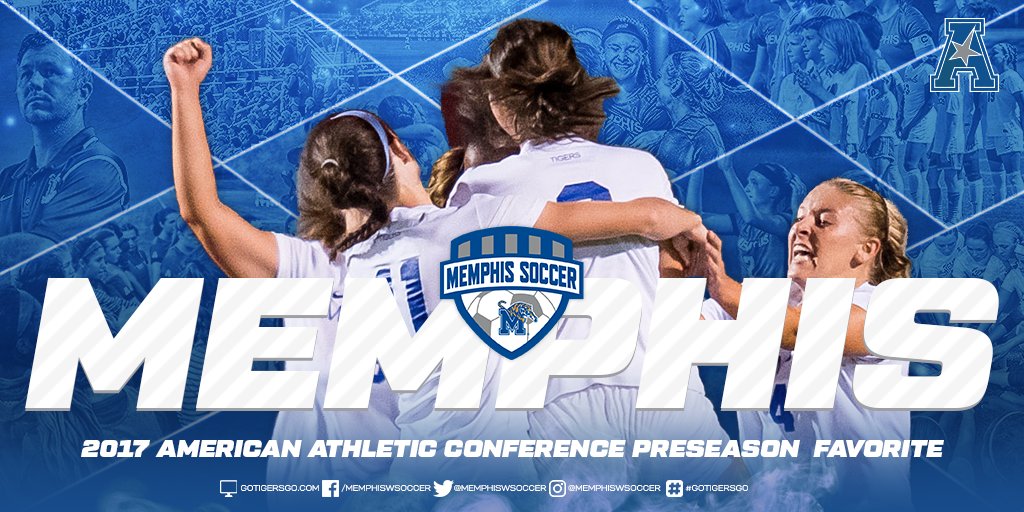 MemphisWSoccer's tweet photo. The 2017 Tigers have been picked to win the @American_Conf in the preseason poll! #GoTigersGo 
https://t.co/y0oJToL4iG https://t.co/ganeQ8XlUE