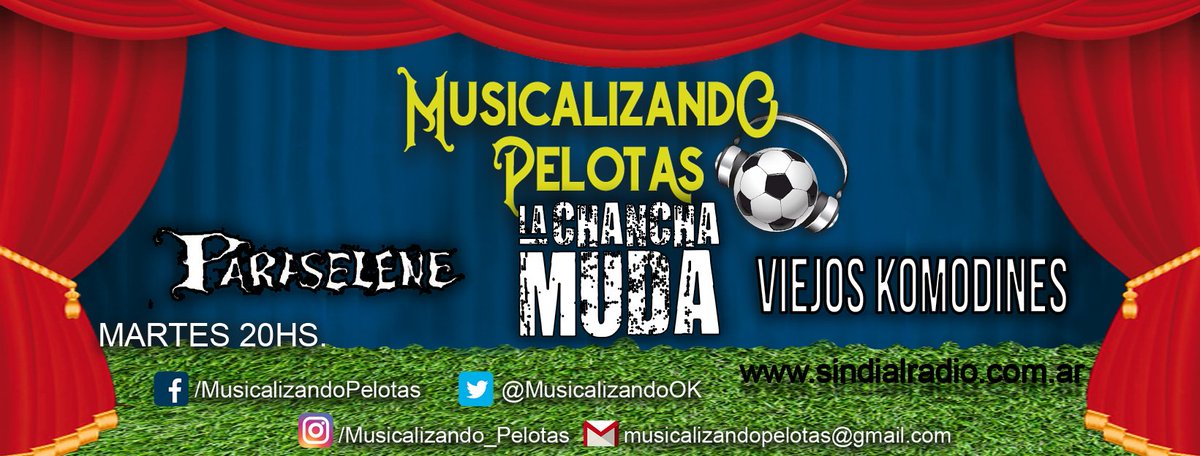 HOYYY 20 HS!!
Entrevistas a @ChanchaMuda, <a href="/VIEJOSKOMODINES/">VIEJOS KOMODINES</a> y <a href="/ParaseleneRock/">ParaseleneRock</a>.

Nos escuchan por <a href="/SinDialRadio/">SinDial Radio</a> sindialradio.com.ar
