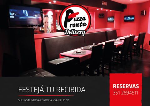 PizzaProntaOK's tweet photo. ¿Te estás por recibir👨‍🎓👩‍🎓 y no sabes dónde festejar?🎊🎉🎈
Nuestro salón de Nueva Córdoba está a tu disposición. Reservas  al 351-2694511. https://t.co/JgYRJkLoXu