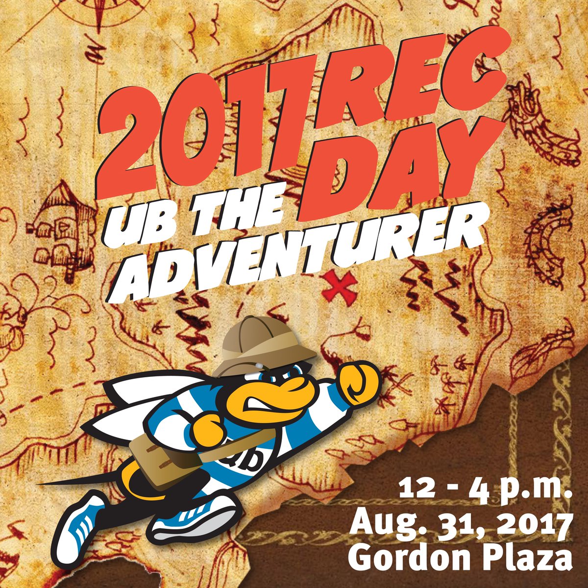 UBCampusRec's tweet photo. X marks the spot! Rec Day is coming up. Don't miss out on Mini Golf, Yoga, Tricycle Races and a guest appearance from Eubie the Adventurer! https://t.co/3301kljbX6