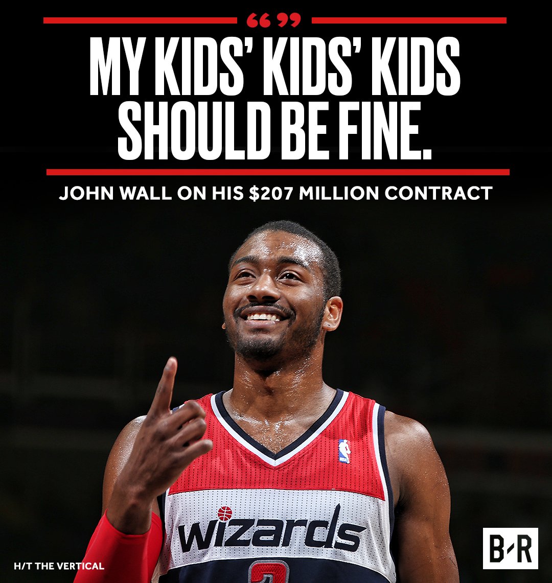 6.598. $207M can stretch generations for John Wall. 