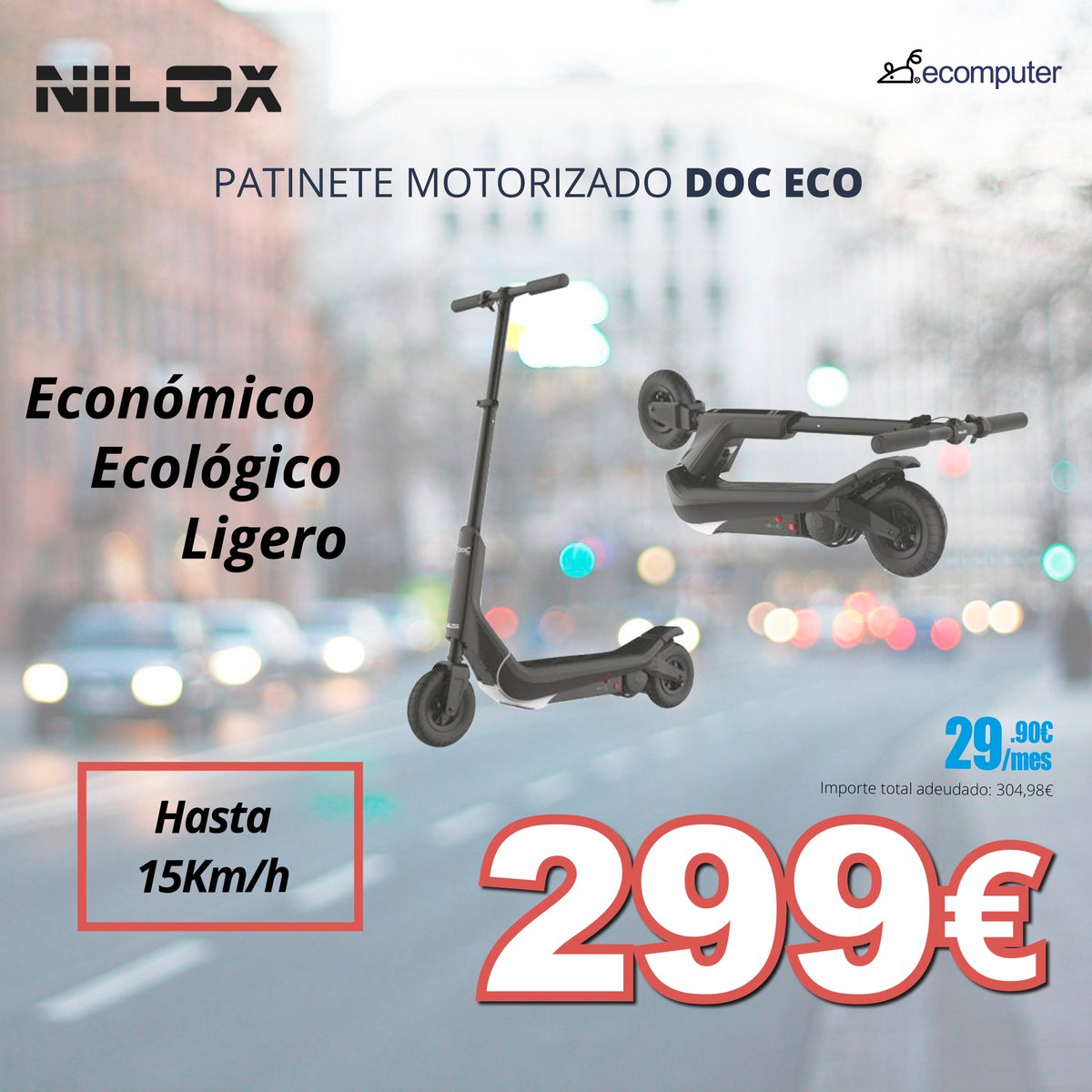 Ecomputer_'s tweet photo. #Patinete #DocEco #Nilox creado especialmente para movilidad urbana +Info: https://t.co/YXT6QBK5TC @Nilox_ES #Movilidad #PatineteElectrico https://t.co/K6G9zwOUt7