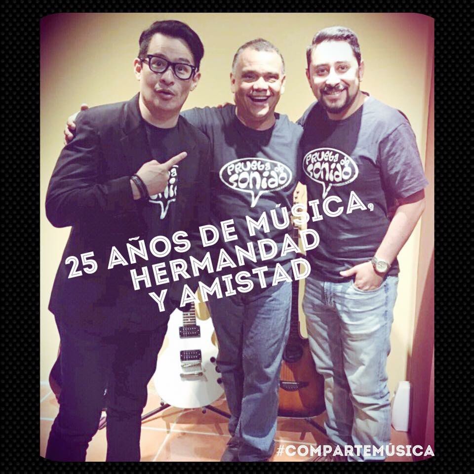 losprueba's tweet photo. Encuentro en el Estudio con Alex, Martín y Pedro! #25añosHNEU #músicasv #LosPrueba #ComparteMusica @Promusica_sv @Rockymas https://t.co/BFTJ4FIdqB