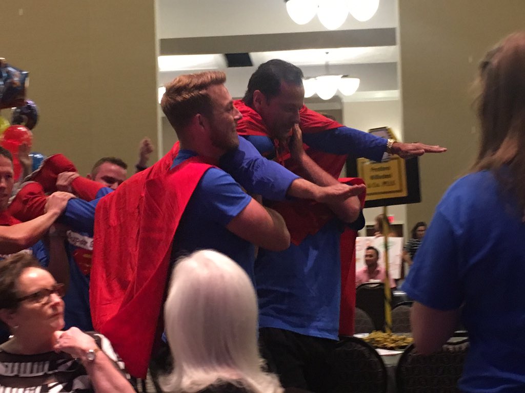 Allison_Pollan's tweet photo. Best entrance to the @lcotyler corporate spelling bee @wkwilhelmi #spelling #inetx https://t.co/vKfzSH4ud5