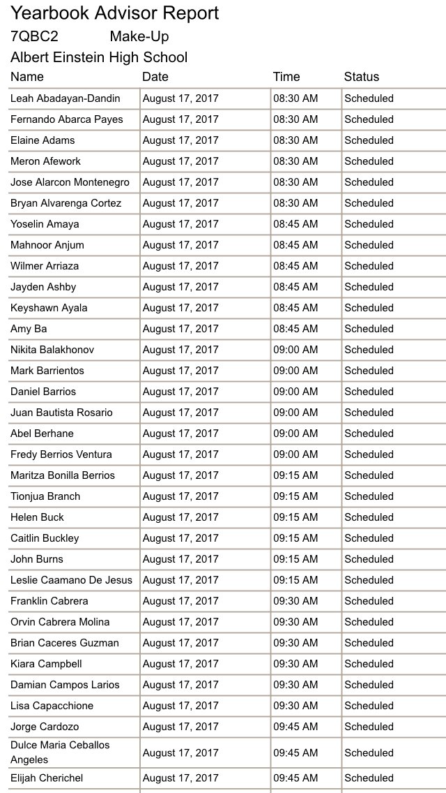 AEHS2018's tweet photo. Senior Portrait makeup dates!! Please do what you can to make your date! (Pt. 1, if you're not in these, check my other tweet) https://t.co/M98AF03XOm