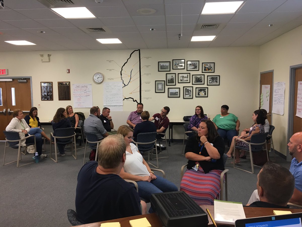 SusMcCand's tweet photo. Groups practicing leading circles @ccps1 @iirp https://t.co/CRWIZqeyx5