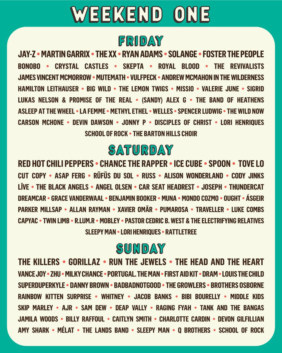 aclfestival's tweet photo. Are you team Weekend 1, team Weekend 2 or both?! https://t.co/uQXhEQ69yY https://t.co/jwxxmNgQ3o