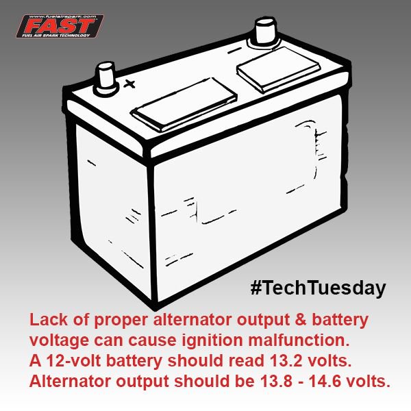 FASTEFI's tweet photo. #TechTuesday #FASTignition #battery #alternator #voltage https://t.co/RyYLCCWvjm