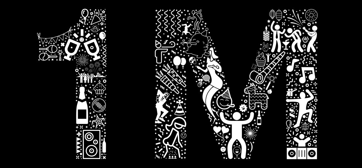 nounproject's tweet photo. We are celebrating our 1 millionth icon on Noun Project!🎉  #Thanks-a-million-icon-creators https://t.co/1Mkp0WTzqY