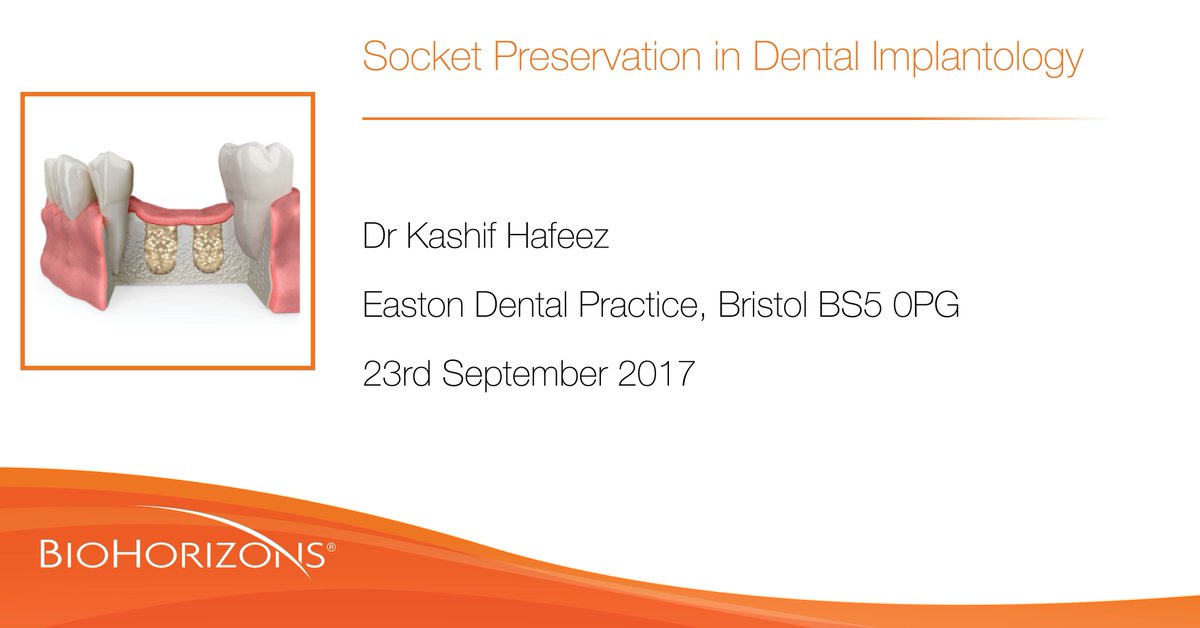 BioHorizonsUK's tweet image. Don't miss out on this socket preservation course with Dr Kashif Hafeez in Bristol. Sign up today! #dentaleducation #socketpreservation