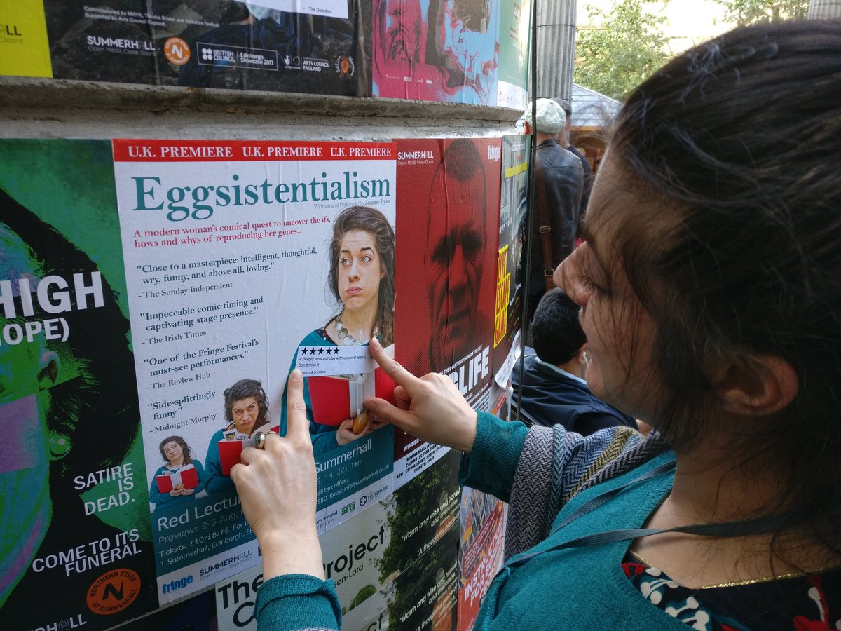 Happily adding our 5 stars to the posters in the <a href="/Summerhallery/">Summerhall</a> courtyard! Running until Aug 27 (not 9th,14th,22nd) at 1pm. #edfringe ⭐⭐⭐⭐⭐