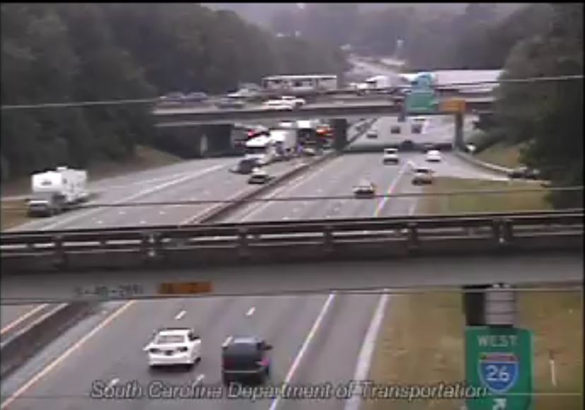 ColaFire's tweet photo. #TheCFD @IrmoFire on scene MVC involving multiple vehicles I20 EB underneath I26 overpass all lanes of I20 EB blocked #TrafficAlert #scnews https://t.co/ZMqlDq9EHN
