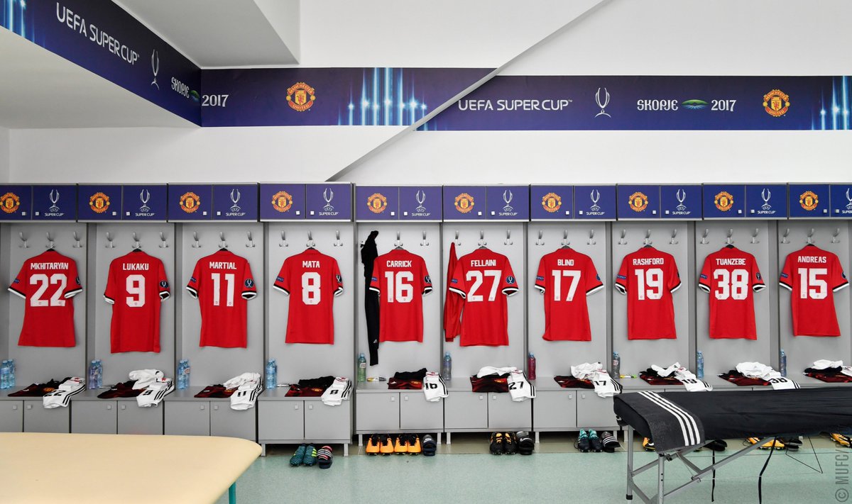 ManUtd's tweet photo. Ready for action... #MUFC #SuperCup https://t.co/KOEO73Emgx