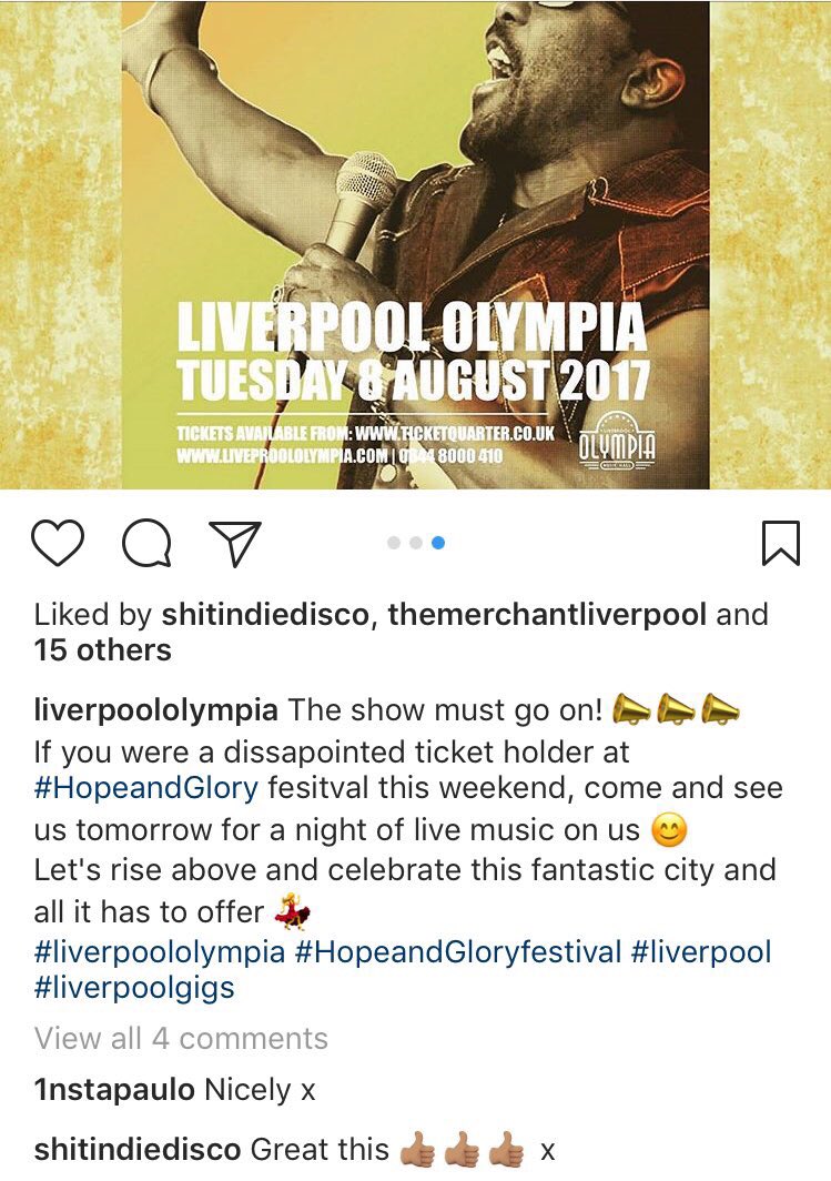 SaltDogSlims's tweet photo. @tootsmaytals tonight @OlympiaLpool tonight = show your tickets at the bar for free @JagerUK #happytuesday #GSGLIV https://t.co/TiWInCNfrn