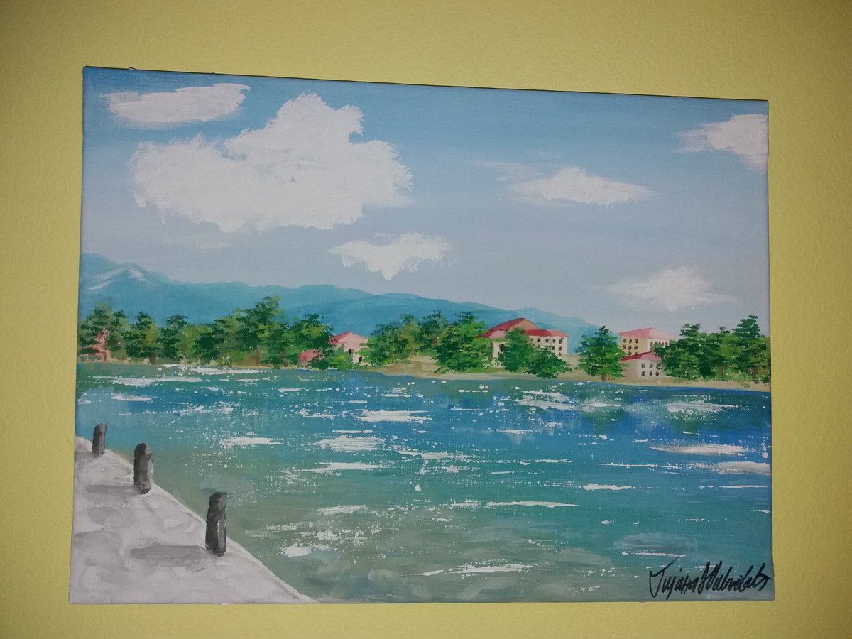 Ćera malo vežbala na platnu. :)