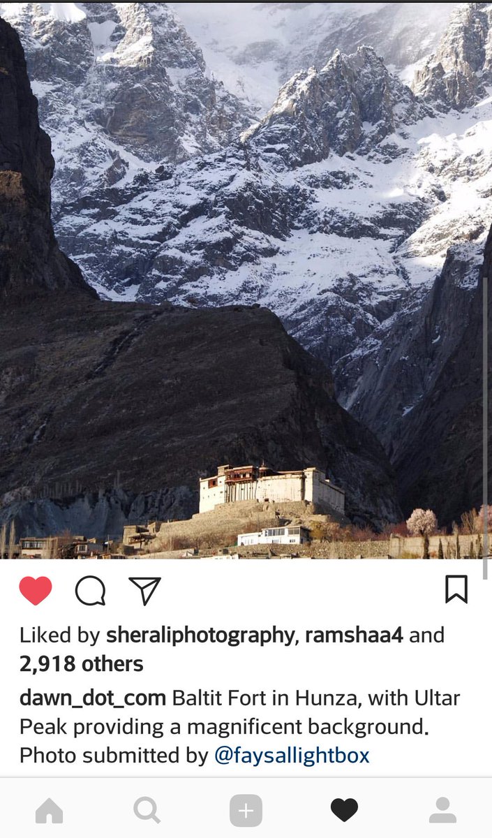 Alhamdolilah, #Dawn featured my photo on instagram. Achievement unlocked #hunza #ultar #baltitfort #traveldiary #wanderlust #photography