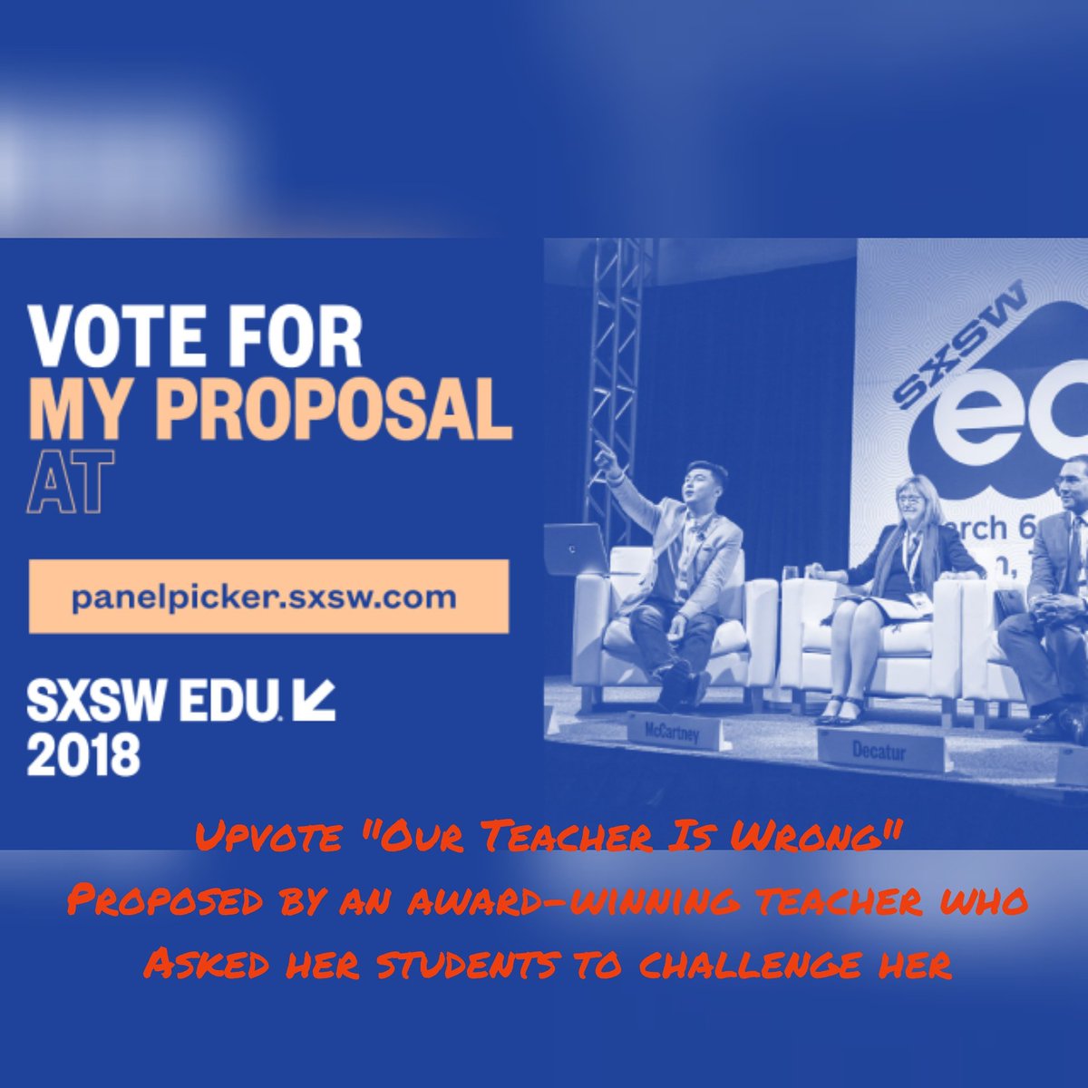 GCTSTeenFilmLab's tweet photo. Upvote @NerissaStreet #SXSW2018 panel "Our #Teacher is Wrong". Hear what her #teens taught her about her teaching. https://t.co/VpN77pepDP https://t.co/MxtkhInxol