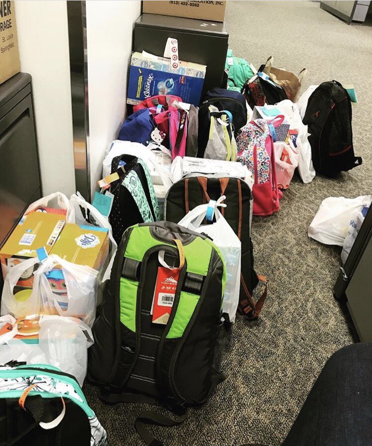 CernerFdn's tweet photo. BIG thank you to our Realizations campus for the amazing donations to our #BackToSchoolDrive #FirstHandFoundation βοΈππ https://t.co/rapJhZgEsb