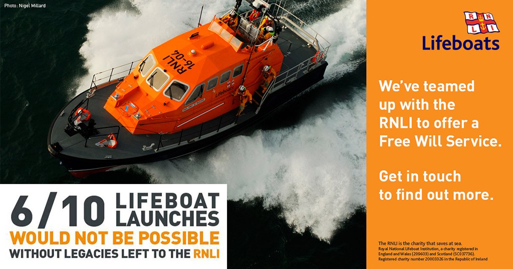 CWSolicitorsLLP's tweet photo. Find out how you can write your Will for free with @CWSolicitorsLLP and the @RNLI #FreeWillService
https://t.co/wo6og4uw7r https://t.co/YQFuAsFeUD