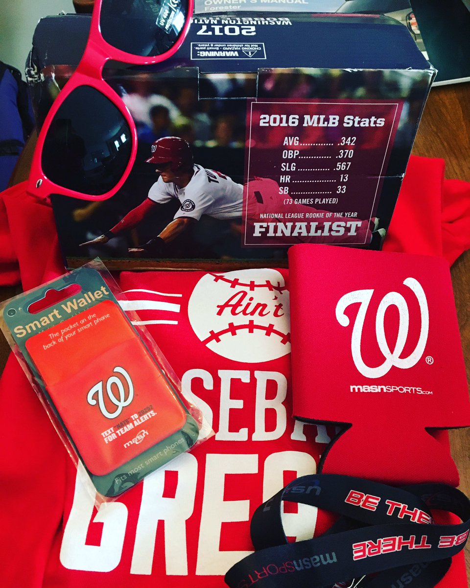 natseld's tweet photo. Thanks @masnnationals! #masnnationals #prizepack #nats https://t.co/Rk0bfK1sis