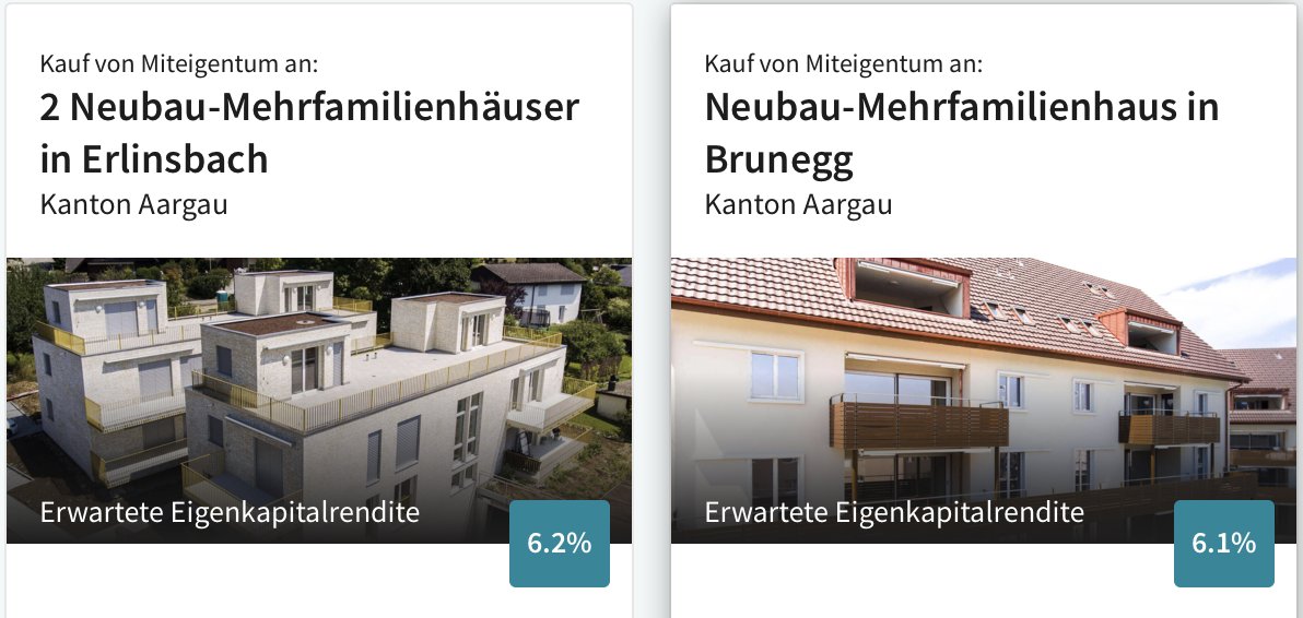 crowdhouse_ch's tweet photo. Mit #Erlinsbach und #Brunegg stehen Ihnen wieder attraktive Projekte zur Zeichnung von #Miteigentum zur Verfügung: https://t.co/a6H4FPRv6a https://t.co/1yZcJeq69A