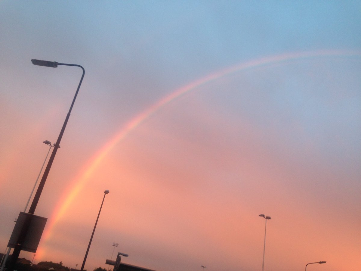 dalehay's tweet photo. The pic I had taken of yesterdays 'pink' rainbow. #PinkRainbow #fagRainbow #gayBow https://t.co/ah8e7iAjXM