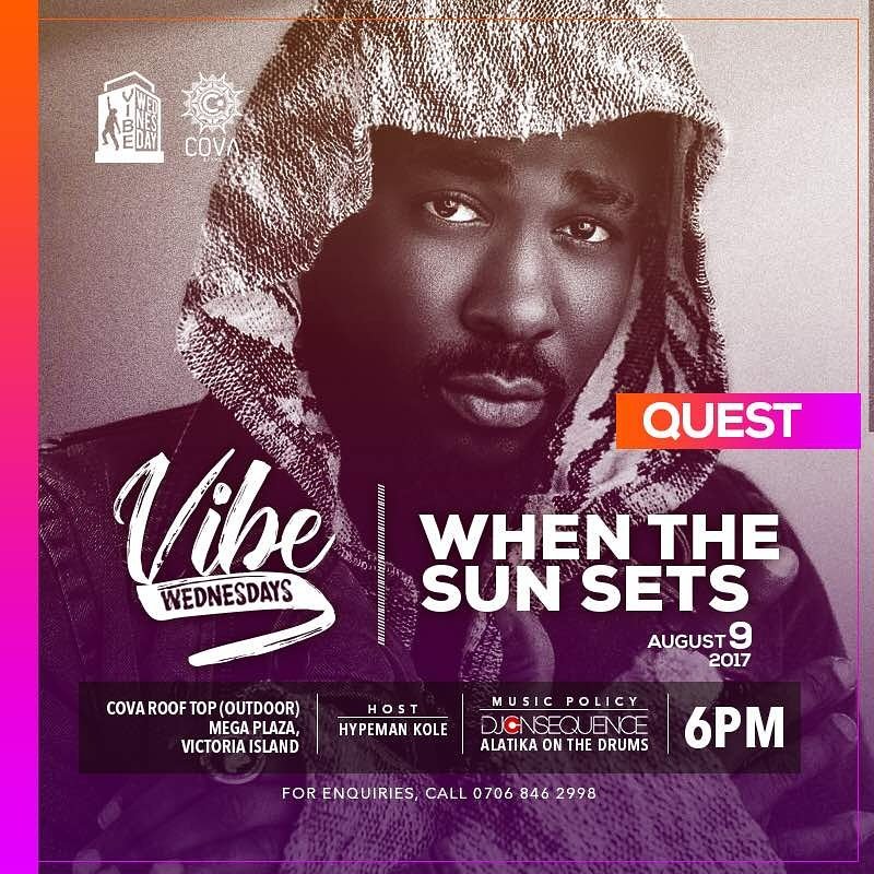 badboyquest's tweet photo. Catch me Live tomorrow @covalagos with DJ consequence #vibeswednesdays officially premiering Nobody got what we got #NGWWG https://t.co/Khu1P4DvKt