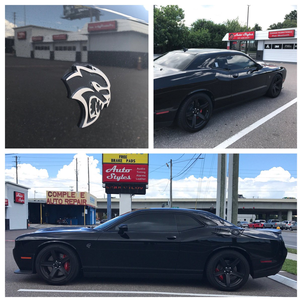 Dodge Hellcat in for full 3M color stable window tint today @AutoStylesInc @3MWindowFilmUSA