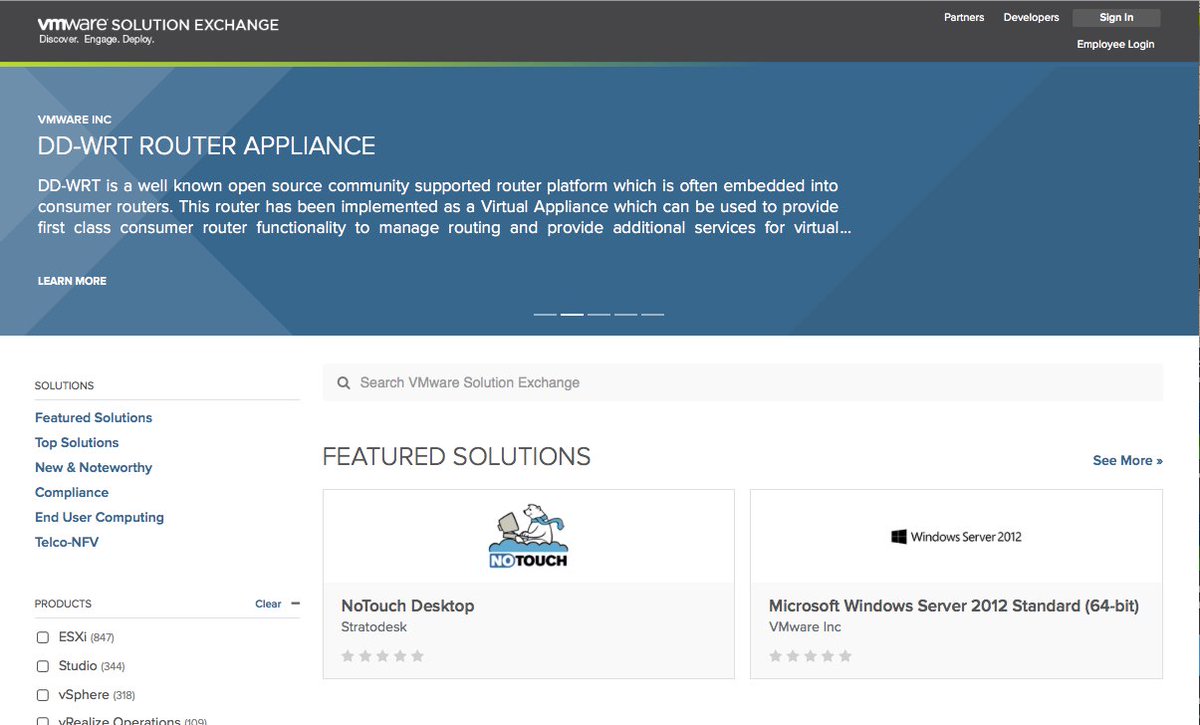 VMware_Partners's tweet photo. The #SolutionExchange is a one-stop shop to learn about #VMwarePartner products that integrate with VMware: https://t.co/xlpFEMKz9j https://t.co/GUVyoCdLV3
