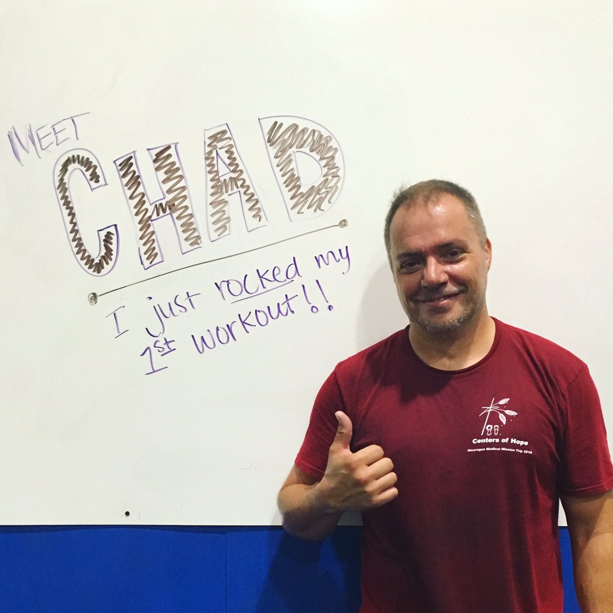 CrossFit1836's tweet photo. Welcome to the 1836 family, Chad!👋🏼🔆😜
#crossfit #kingwood #1836 #newfamilymember https://t.co/TzB9zLd5ML