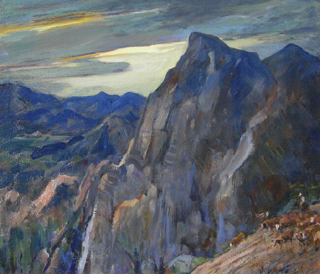 GSternFineArts's tweet photo. Otto #Schneider was #BOTD in #1865. Happy 152nd #birthday! “Cattle Herded Through the Mountain” is available to see George Stern Fine Arts https://t.co/MMBfyjvWJn