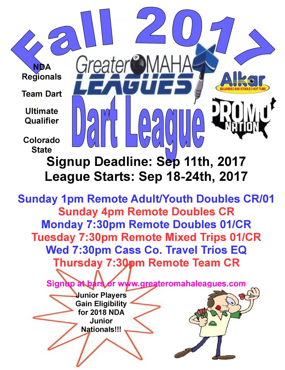 We would love to see some more people join us in <a href="/GreaterOLeagues/">Greater Omaha League</a> this Fall.