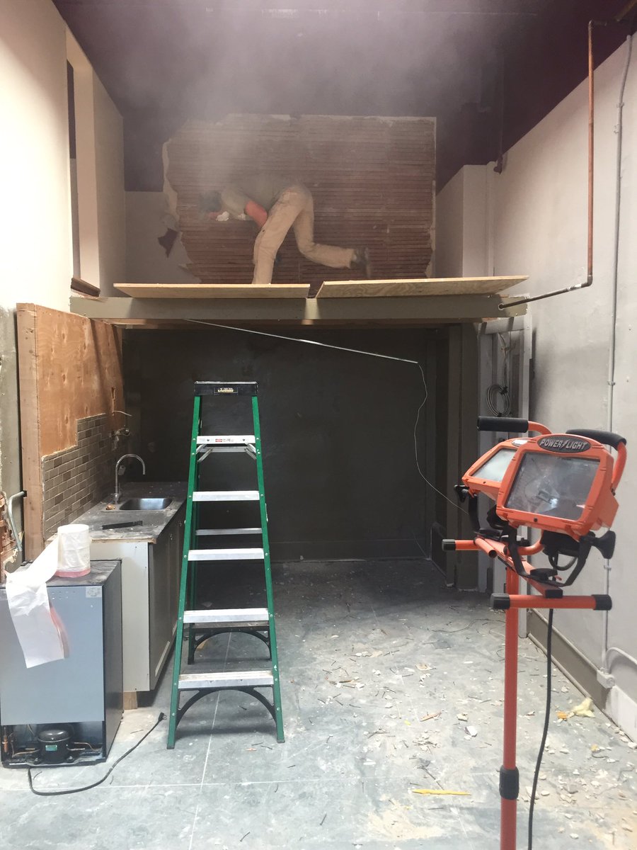 Our man Garrett exposing a concrete wall in New Sterling! #sterlingnorth #boss #bloodsweatandtears