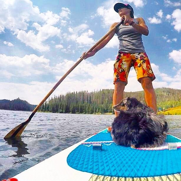 Fuzball goes #paddleboarding. #bambooosbetter @laraine_martin ift.tt/2vLifki