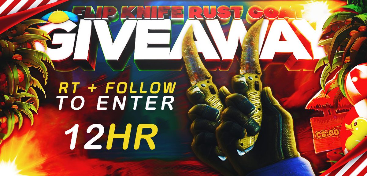 Flip Knife | Rust Coat BS

- RT
- Follow
- Enable notifications on CSGORoll
- Summer Giveaway goo.gl/kqZ5UD

Ends in 12 hours.
GL!