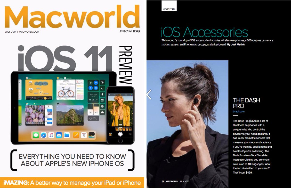 hellobragi's tweet photo. The #DashPro featured in @macworld's July issue, in case you missed it.
Get yours @BestBuy
@starkeyhearing #wireless #smart #earphones https://t.co/aZjjvu8EwP