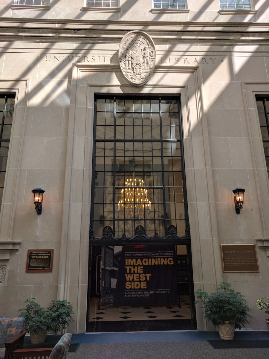 JordanHallow's tweet photo. This is the best part of our Downtown Library, the preserved front of the original building with the WV state seal. #wvu2021 #LibCrawlr https://t.co/fv2BbHe8k4