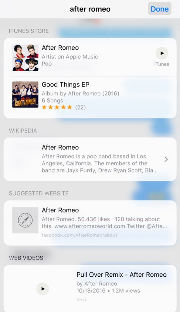 AnonJuliets's tweet photo. Who else has an iPhone and noticed when you text "after romeo" to someone, their name is underlined and this happens? https://t.co/cCOdTtQZMW