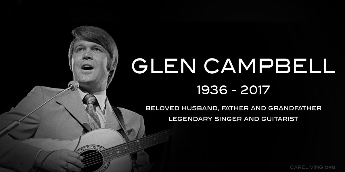 It's with heaviest of hearts that we announce the passing of Glen Campbell following his long and courageous battle with Alzheimer’s disease