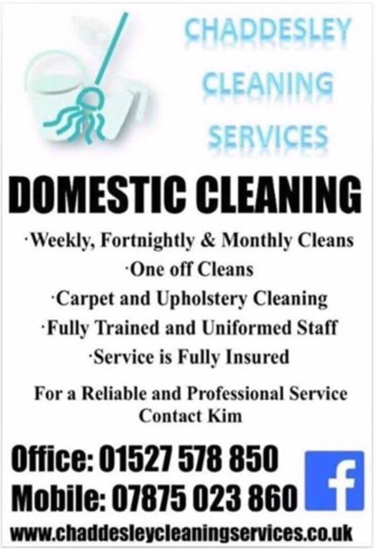 chaddesleyclean's tweet image. We offer a service tailored for you #weekly #fortnightly #monthly #dusting #hoovering #domesticcleaners #housework #chores 🏠💫