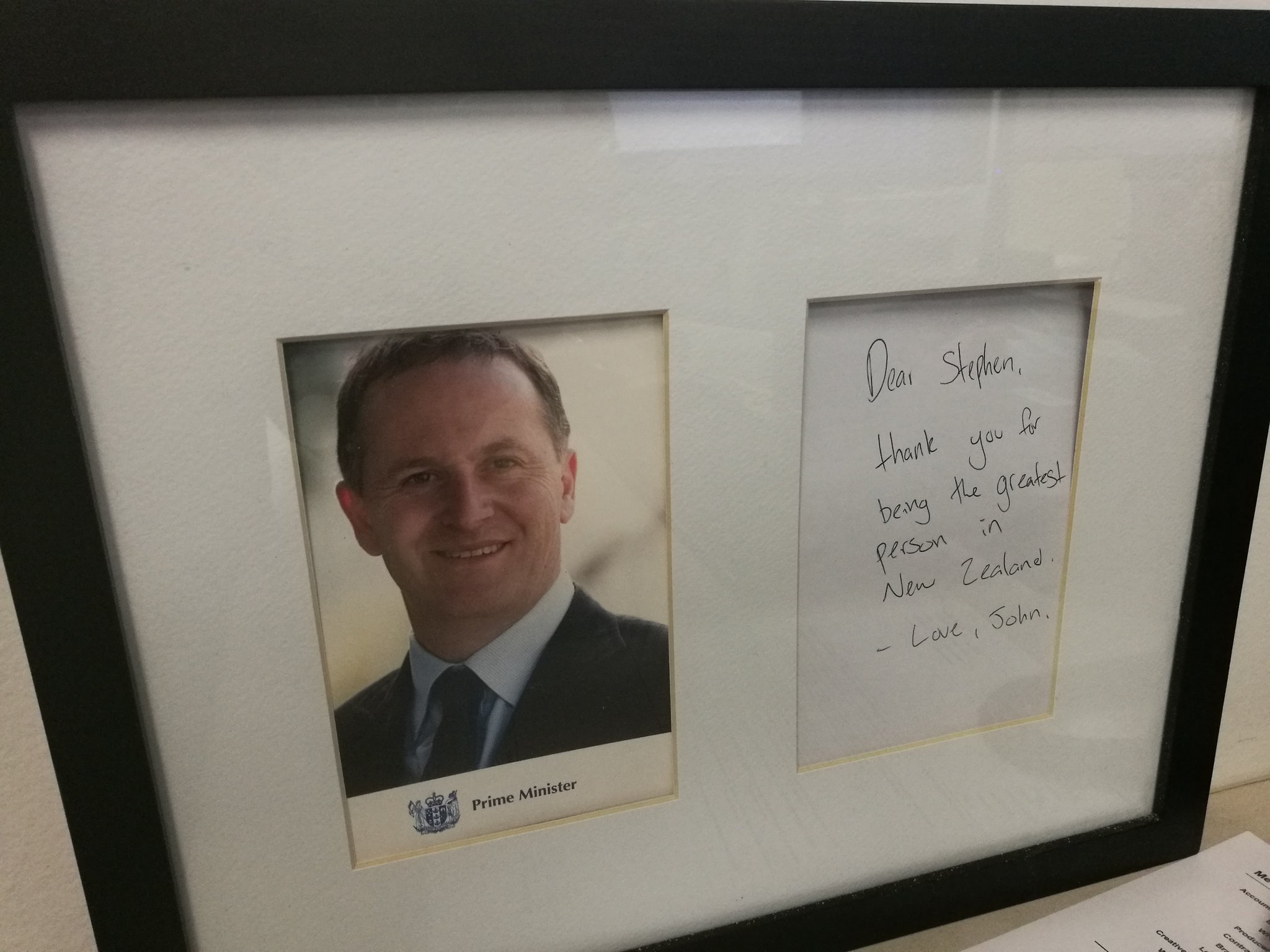 Happy birthday John Key. Thanks for your kind words. 