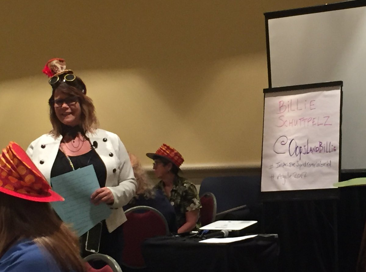 JoleneJangles's tweet photo. Amazing workshop on imposter syndrome.  Thank you @OopslandBillie https://t.co/SHwE35uDS5