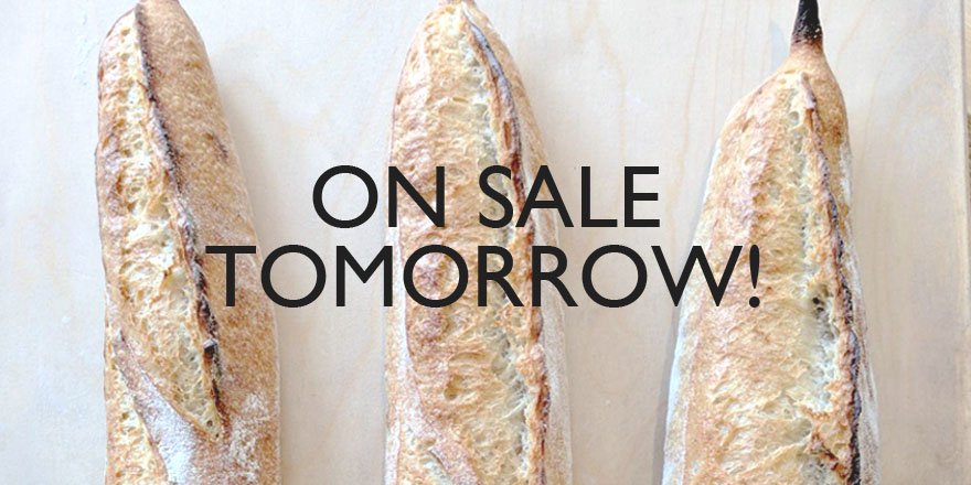 Here's my news - the Bread By Bike sourdough baguette is launching tomorrow!